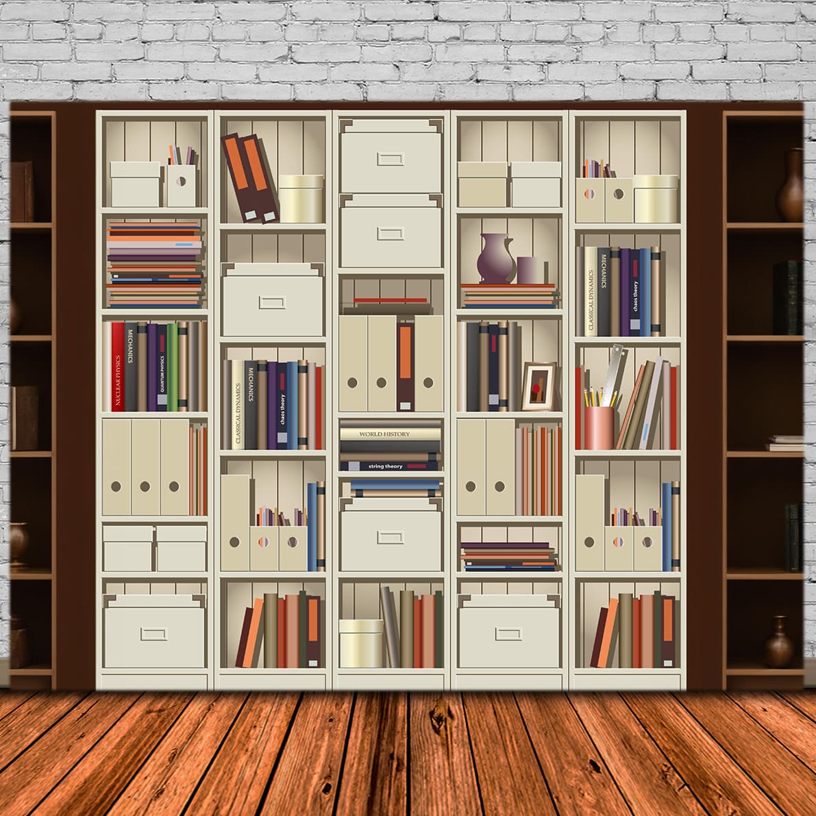 Modernes Bücherregal Back to School Backdrop DBD7-46