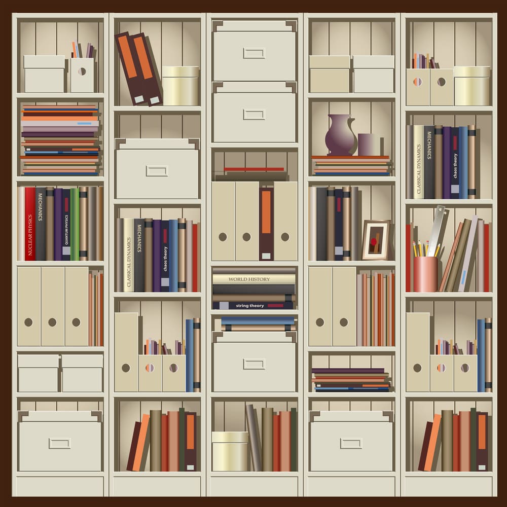 Modernes Bücherregal Back to School Backdrop DBD7-46