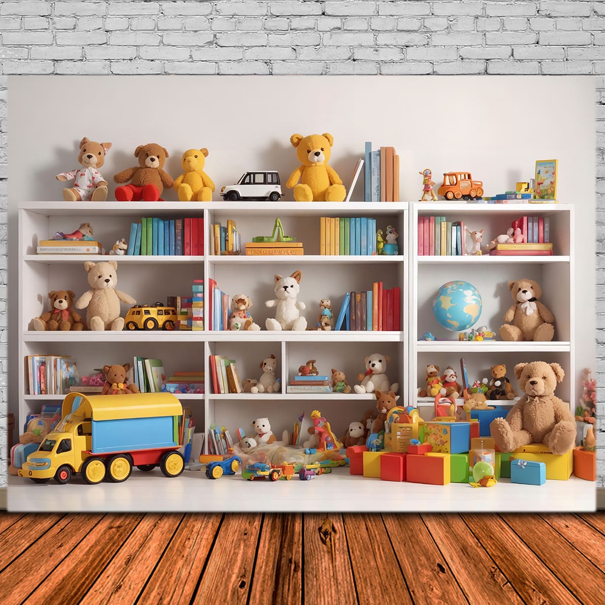 Regal Bücher Spielzeug Back to School Backdrop DBD7-51