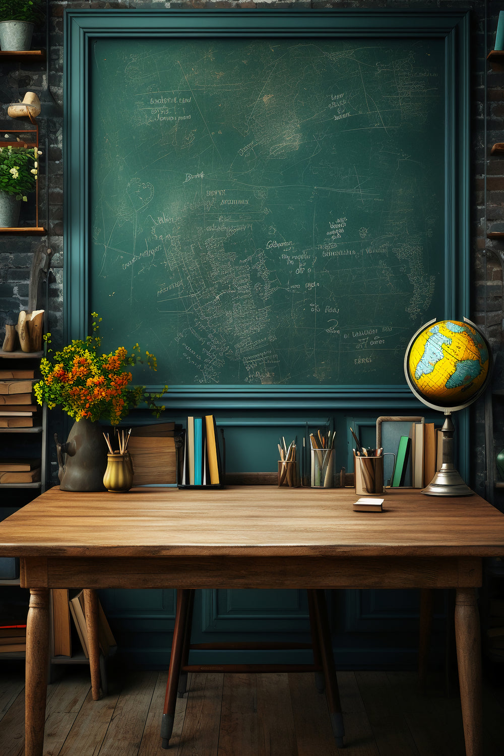 Back to School Tafel Schreibtisch Backdrop DBD7-64