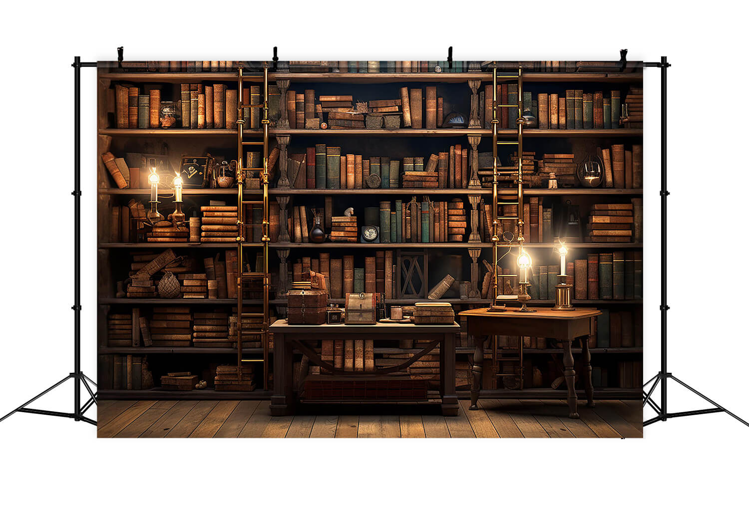 Zurück zu Schule Vintage Bücherregal Hintergrund DBD7-7