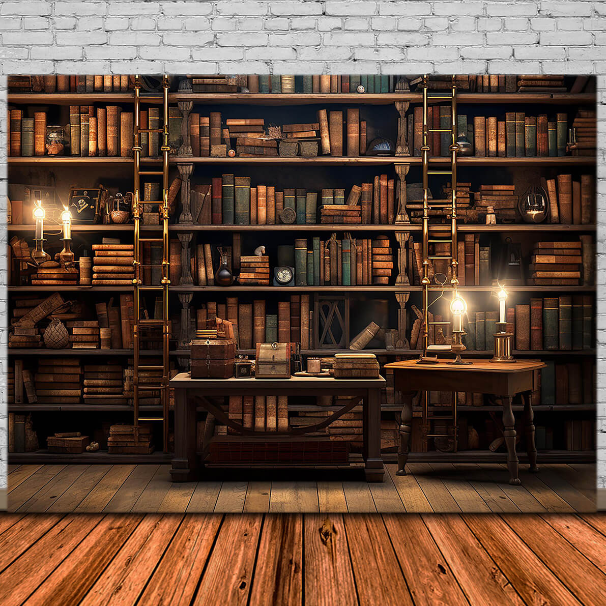 Zurück zu Schule Vintage Bücherregal Hintergrund DBD7-7