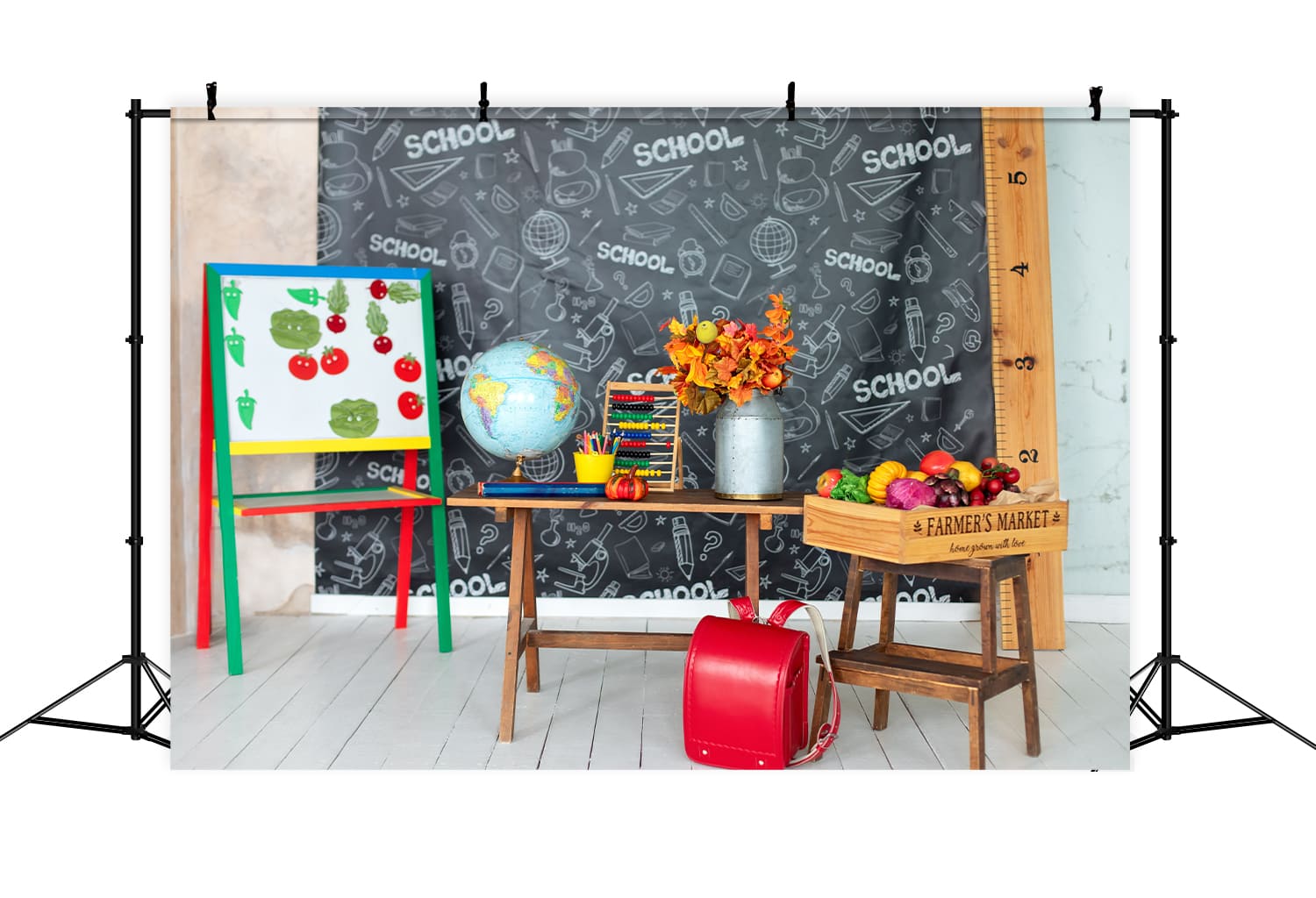 Back to School Klassenzimmer Blackboard Hintergrund DBD7-9