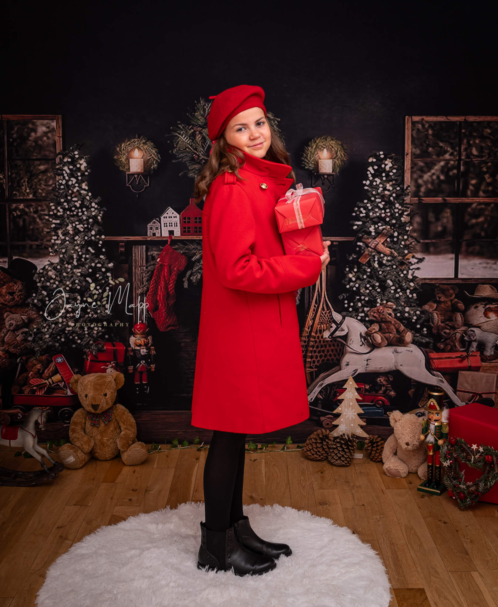 Weihnachtsbäume Raumdekoration Hintergrund für Fotografie G-1434(NUR 1)