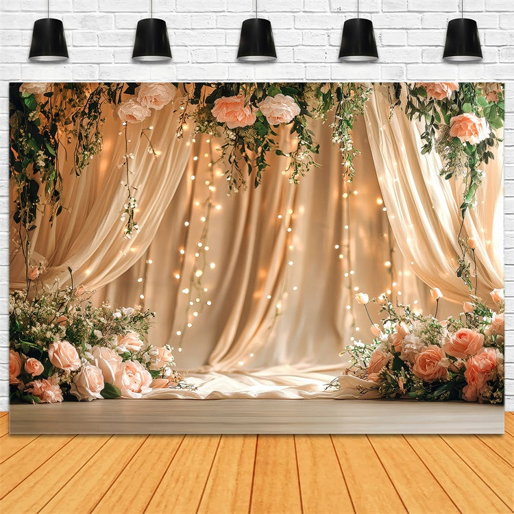 Hintergrund für Muttertag Elegant Hanging Floral Drape Backdrop GQ2-110