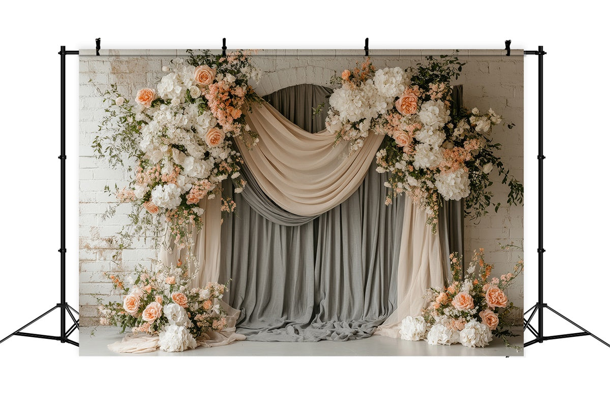 Muttertag Backdrop Vintage Floral Vorhang Drape Backdrop GQ2-112
