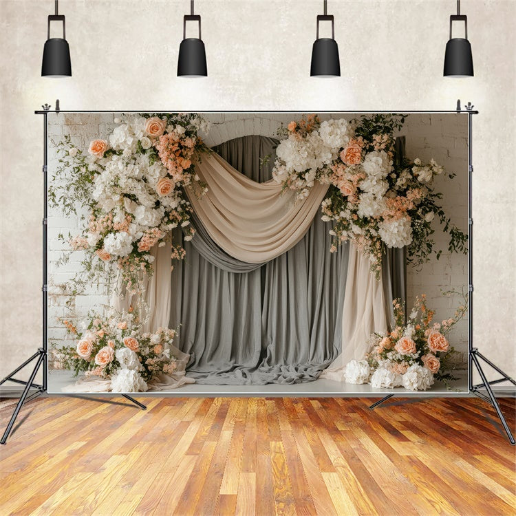 Muttertag Backdrop Vintage Floral Vorhang Drape Backdrop GQ2-112