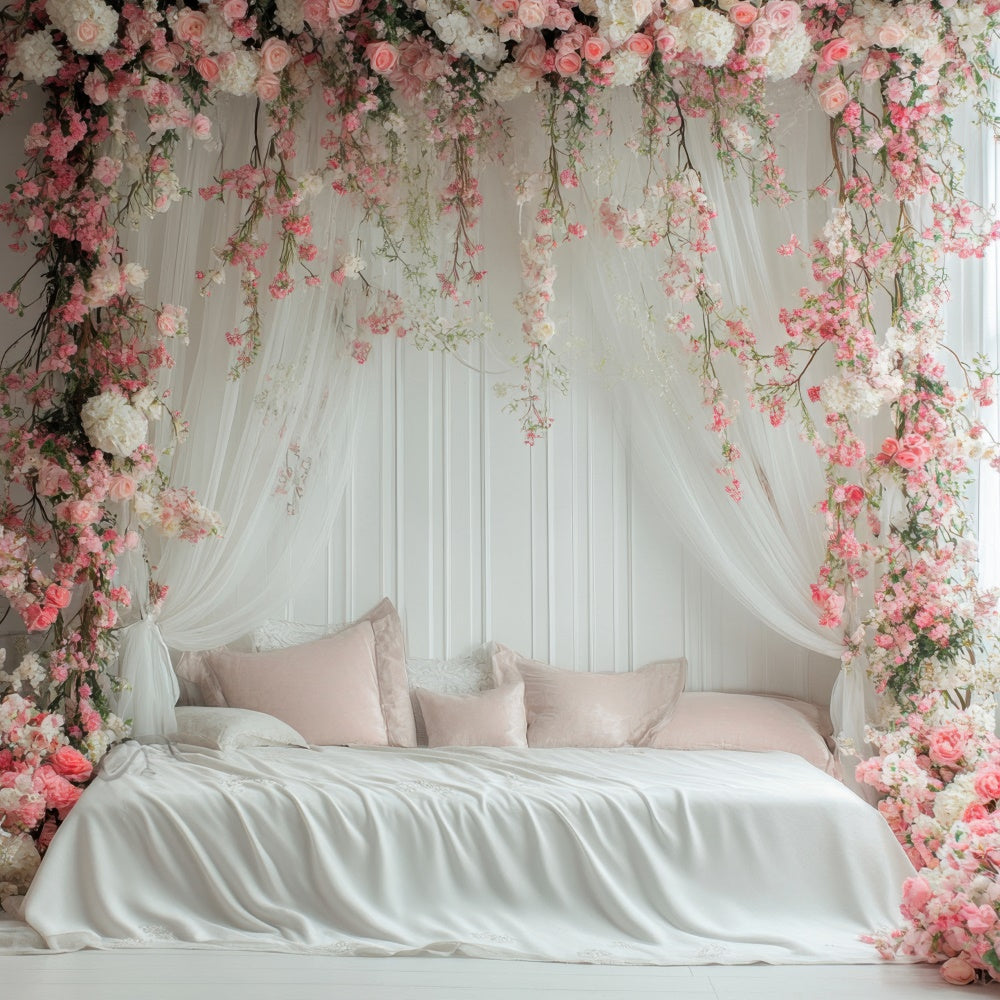 Muttertag Backdrops Verträumte Rosa Rose Floral Bogen Backdrop GQ2-114