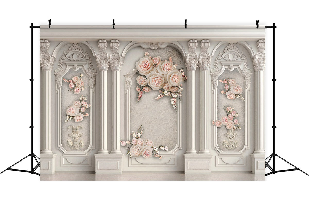 Hintergrund für Muttertag Anmutige Säulen Weiche Rose Hintergrund GQ2-141