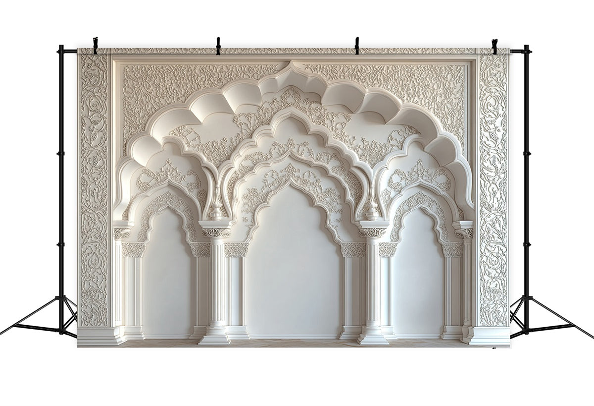 Mothers Day Backdrops Verschnörkelte Bögen Floral Carving Backdrop GQ2-143