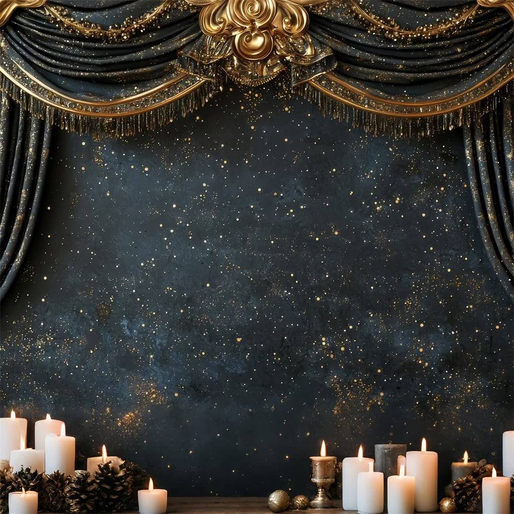 Backdrops für Muttertag Luxuriöse Gold Samt Vorhänge Backdrop GQ2-147