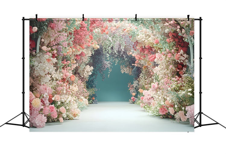 Muttertag Backdrop Bunte Frühlingsblumen Bogen Backdrop GQ2-164