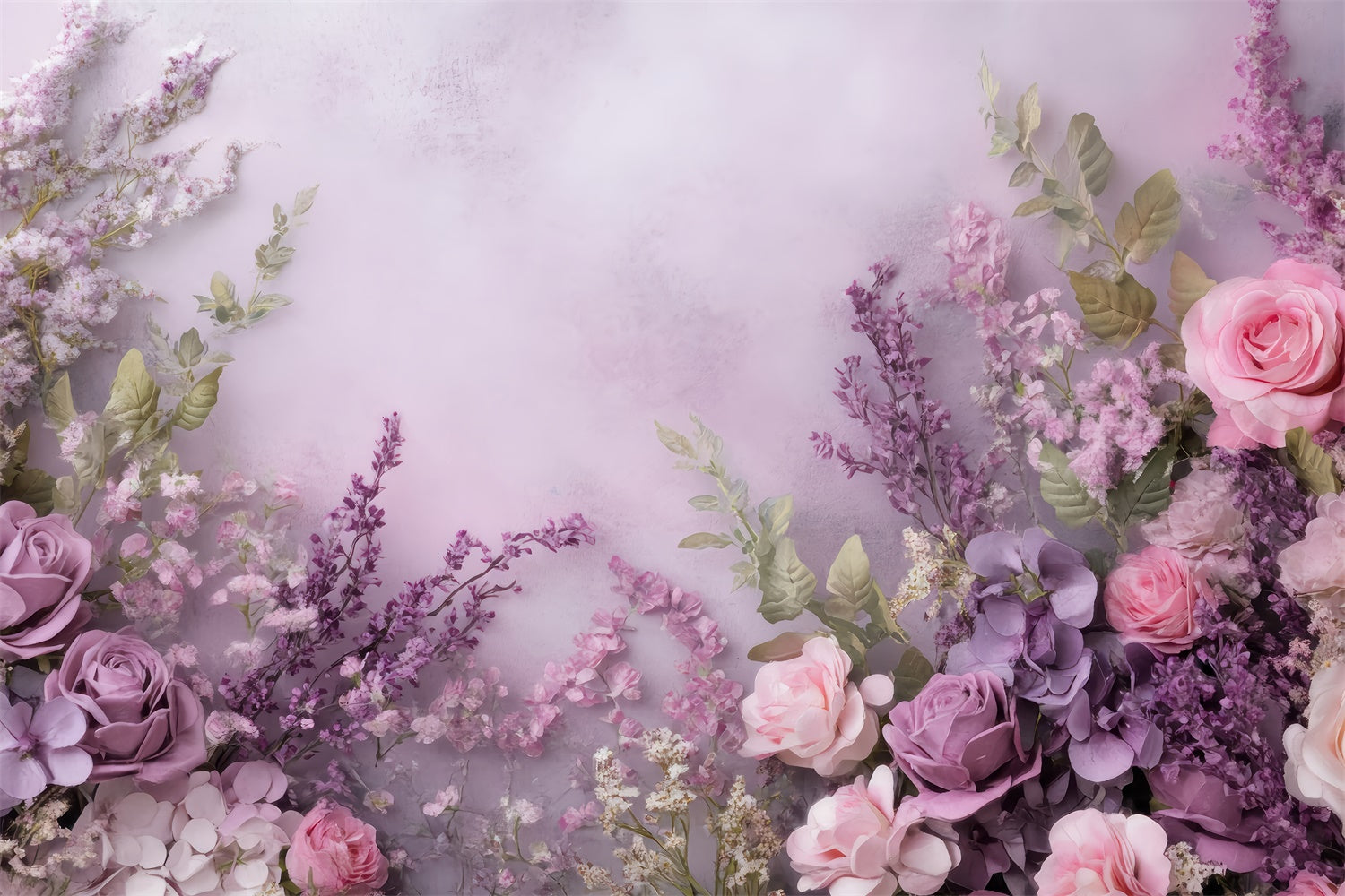 Muttertag Fotohintergrund Romantisch Lavendel Rosa Rose Fotohintergrund GQ2-168