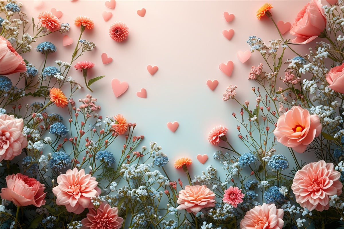 Muttertagskulisse Romantisch Pastell Rosa Blüte Kulisse GQ2-172