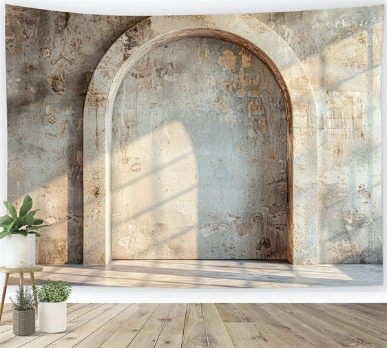 Muttertag Fotokulisse Rustikaler Steinbogen Sonnenlicht Kulisse GQ2-180