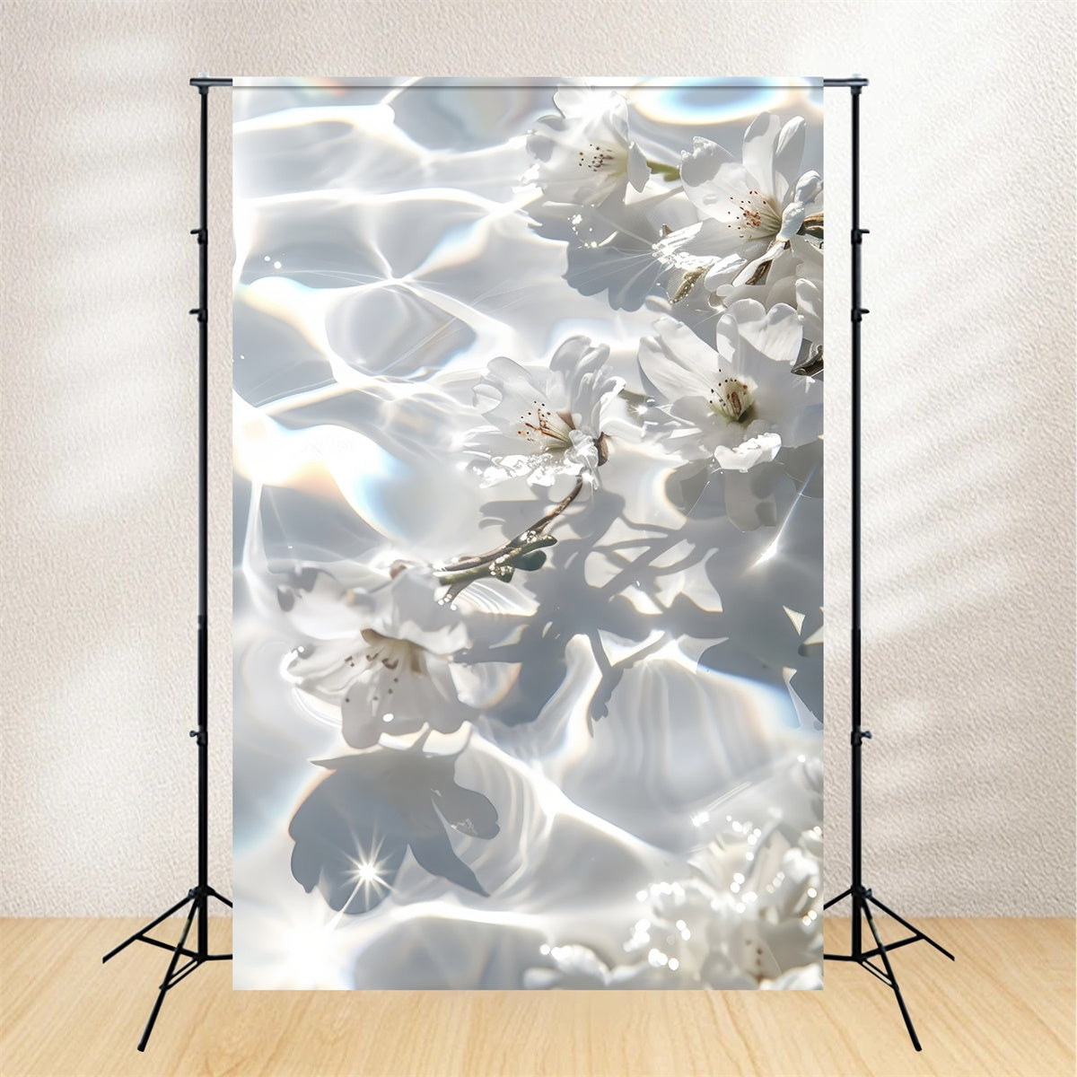 Muttertagskulisse Ideen Sprudelndes Wasser Weiße Blume Kulisse GQ2-197