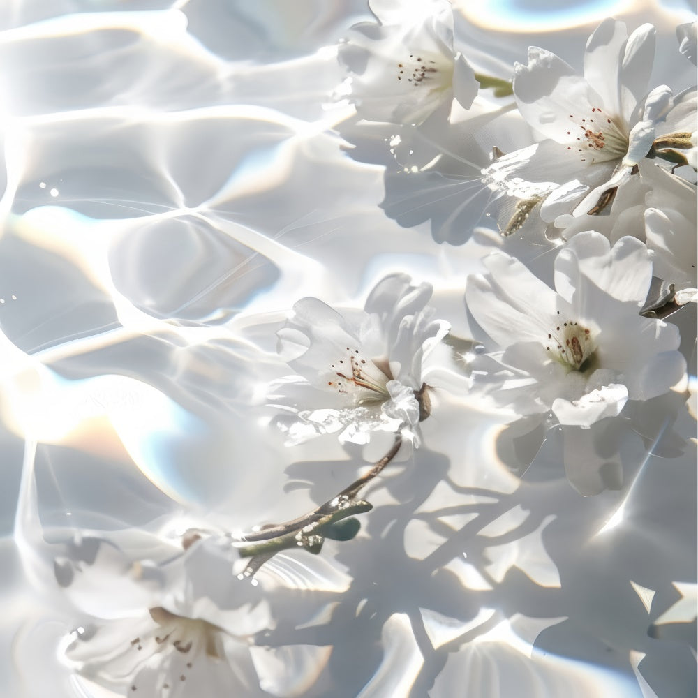 Muttertagskulisse Ideen Sprudelndes Wasser Weiße Blume Kulisse GQ2-197
