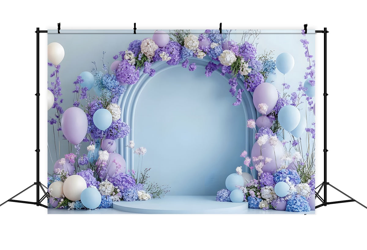 Muttertags-Hintergrund verträumt Lavendel Ballon Blumen-Hintergrund GQ2-198
