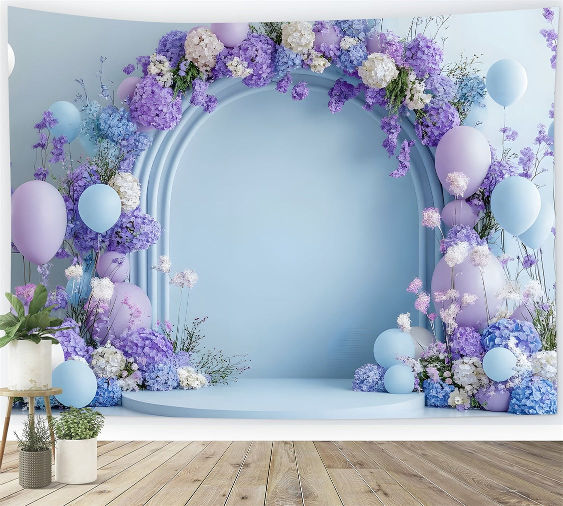 Muttertags-Hintergrund verträumt Lavendel Ballon Blumen-Hintergrund GQ2-198