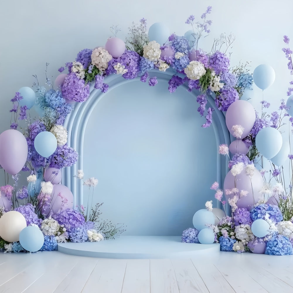 Muttertags-Hintergrund verträumt Lavendel Ballon Blumen-Hintergrund GQ2-198