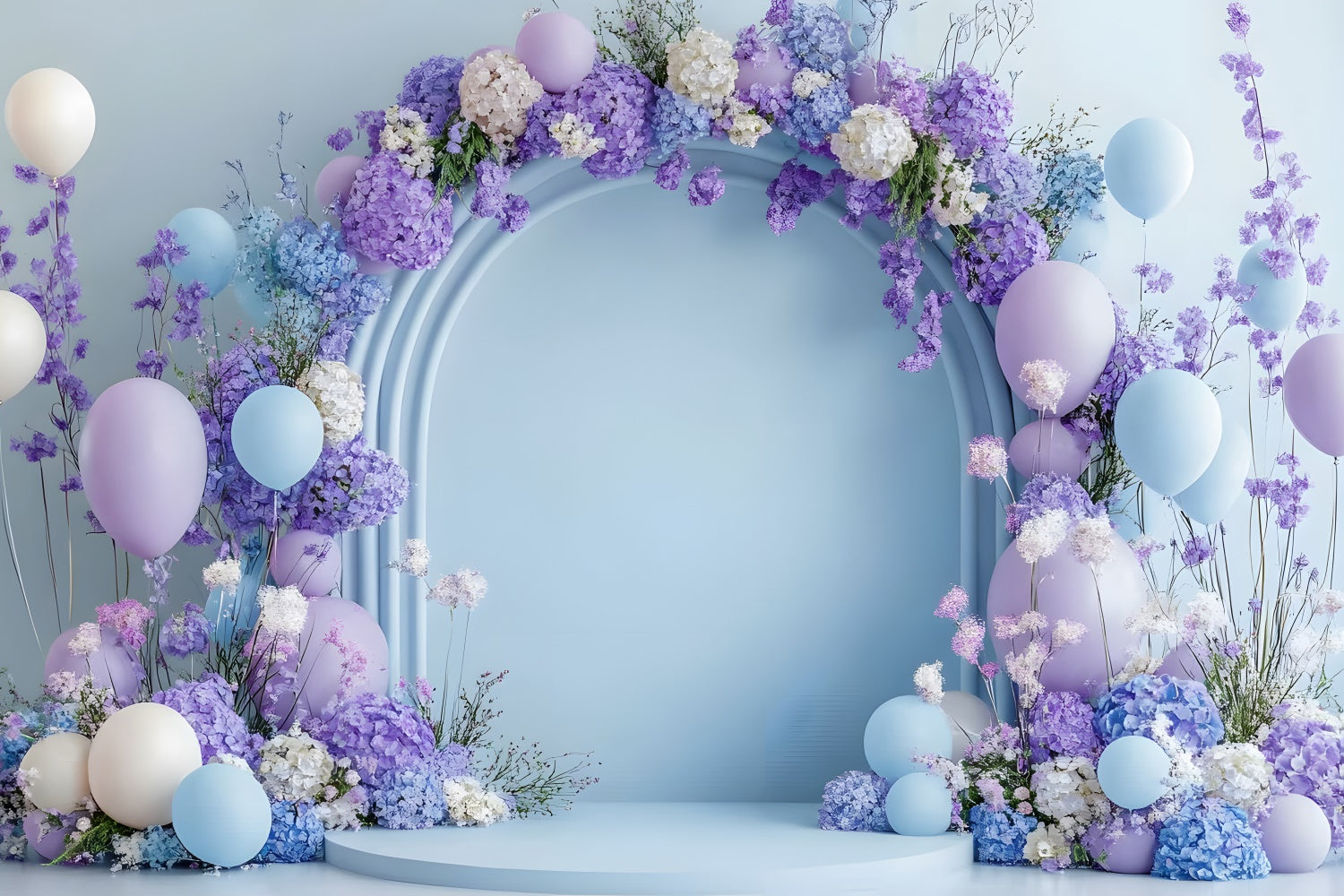 Muttertags-Hintergrund verträumt Lavendel Ballon Blumen-Hintergrund GQ2-198