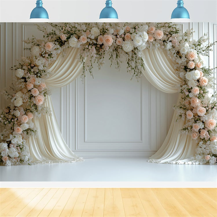 Muttertag-Fotohintergrund Romantische Rose Weicher Vorhang Hintergrund GQ2-200