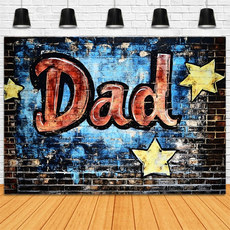 Vatertag Backdrop Graffiti Dad Starry Wandhintergrund GQ2-206
