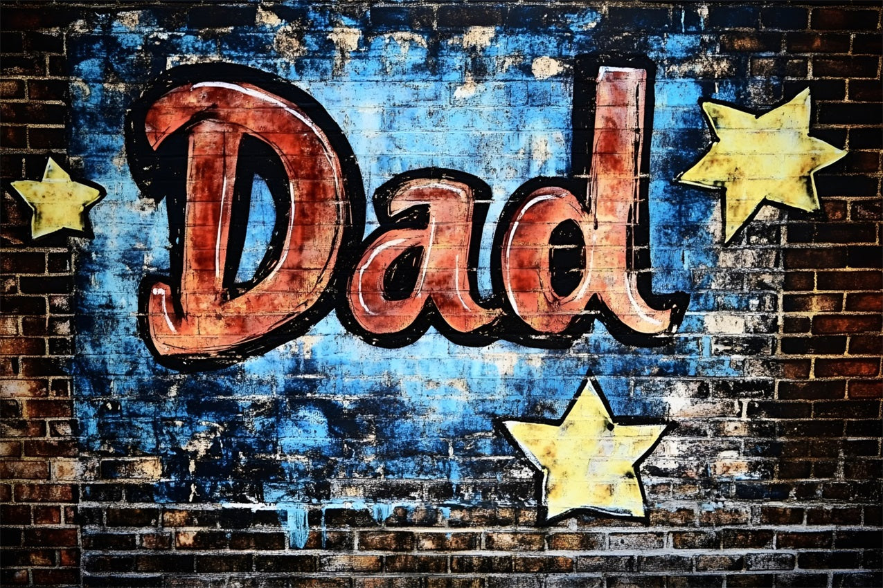 Vatertag Backdrop Graffiti Dad Starry Wandhintergrund GQ2-206