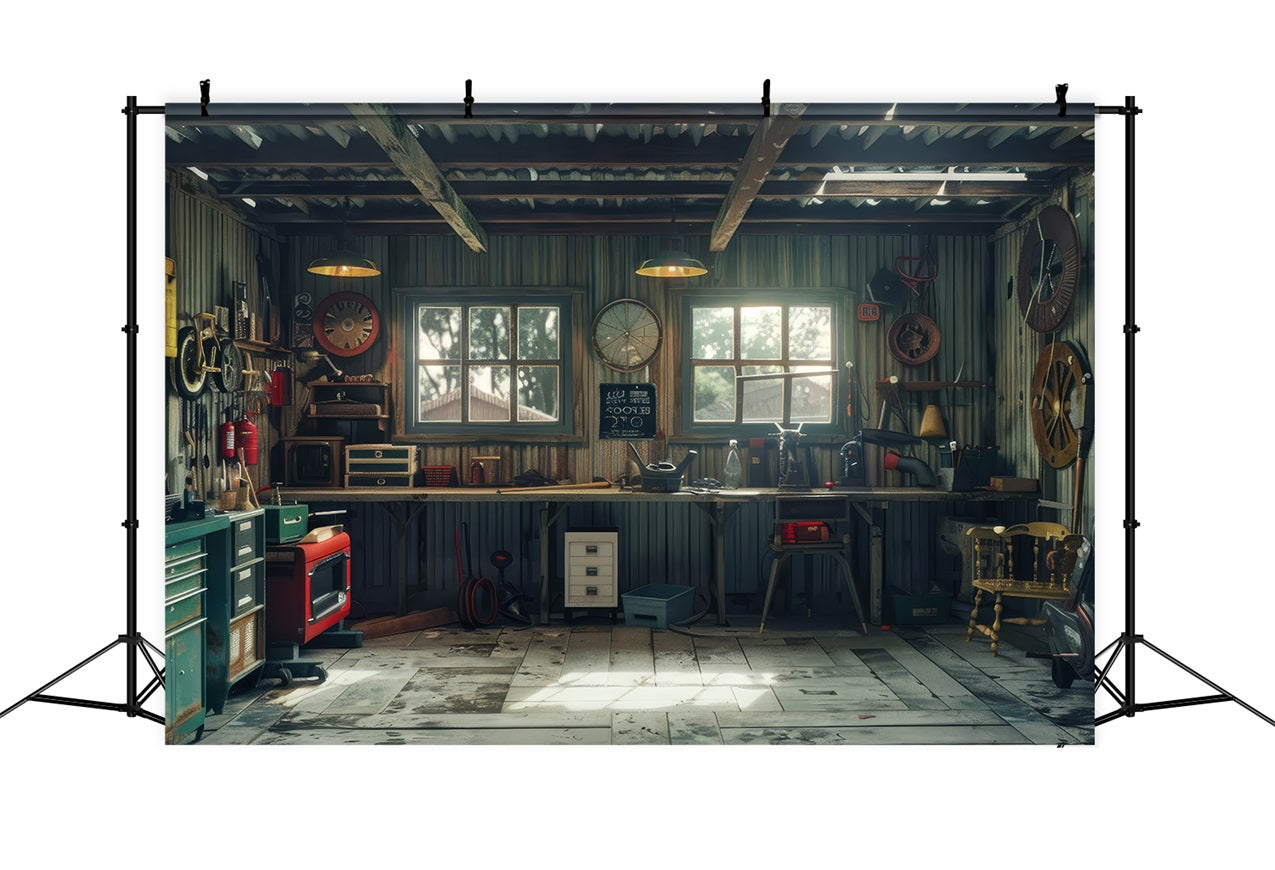 Backdrop für Vatertag Retro Werkzeug Basteln Backdrop GQ2-218