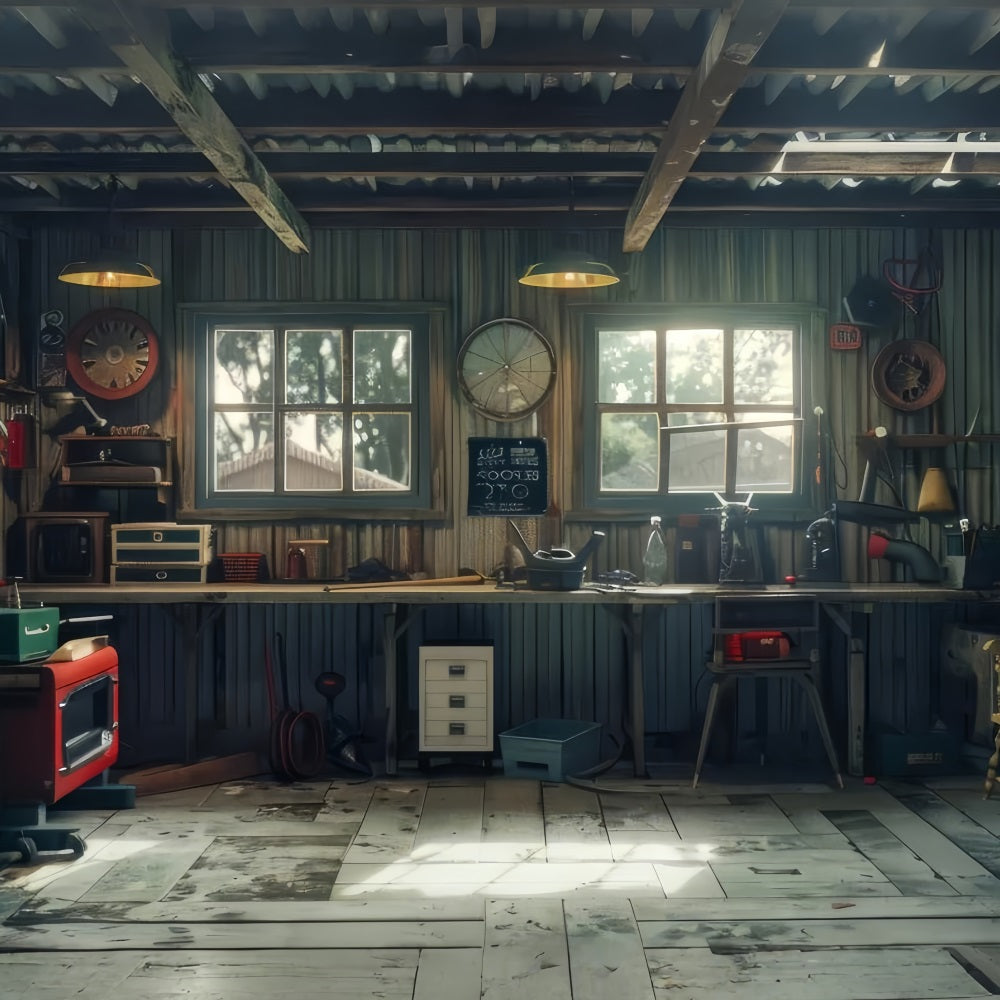 Backdrop für Vatertag Retro Werkzeug Basteln Backdrop GQ2-218