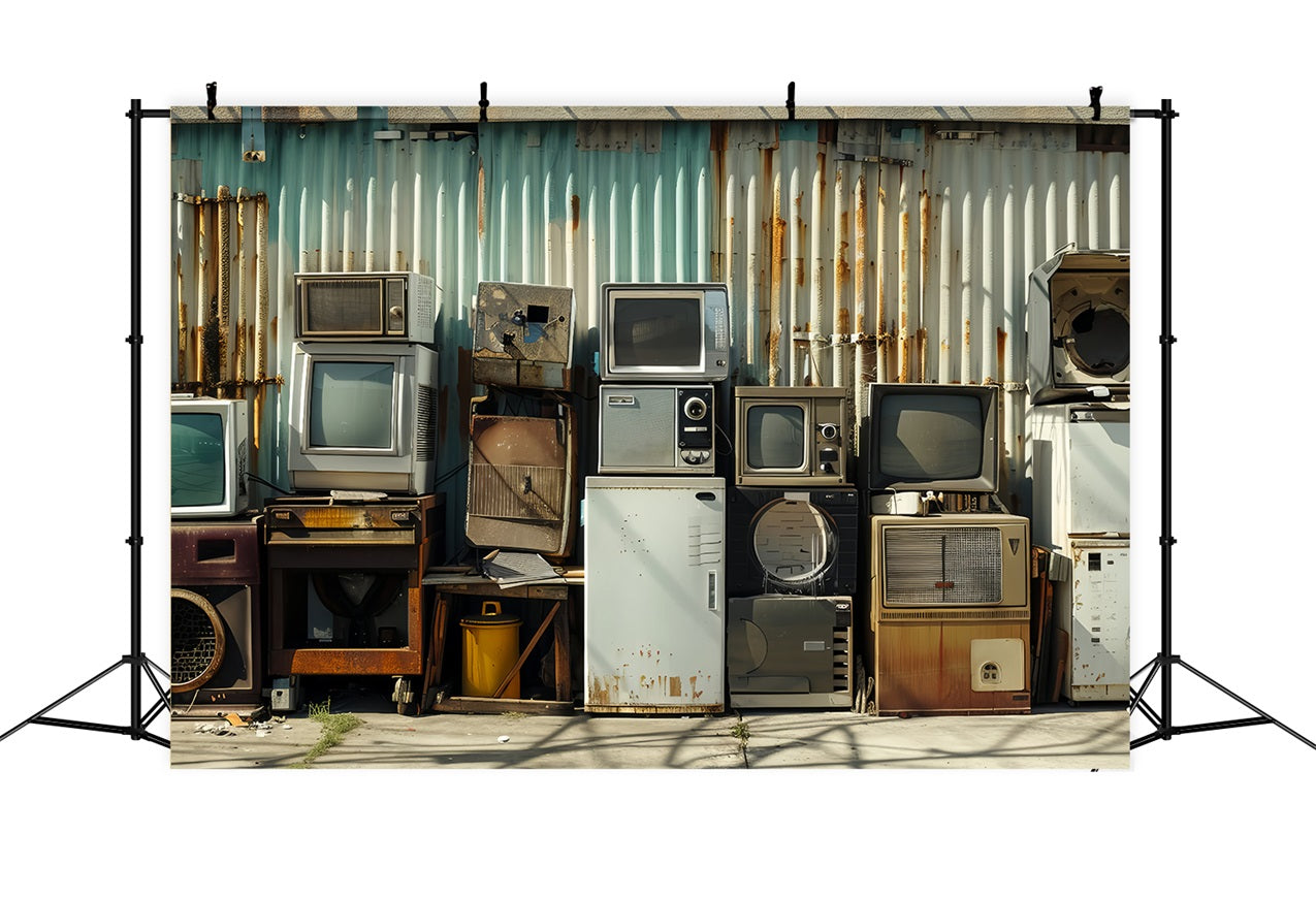 Vatertag Backdrop Ideen Elektronik verrostete Wand Backdrop GQ2-223