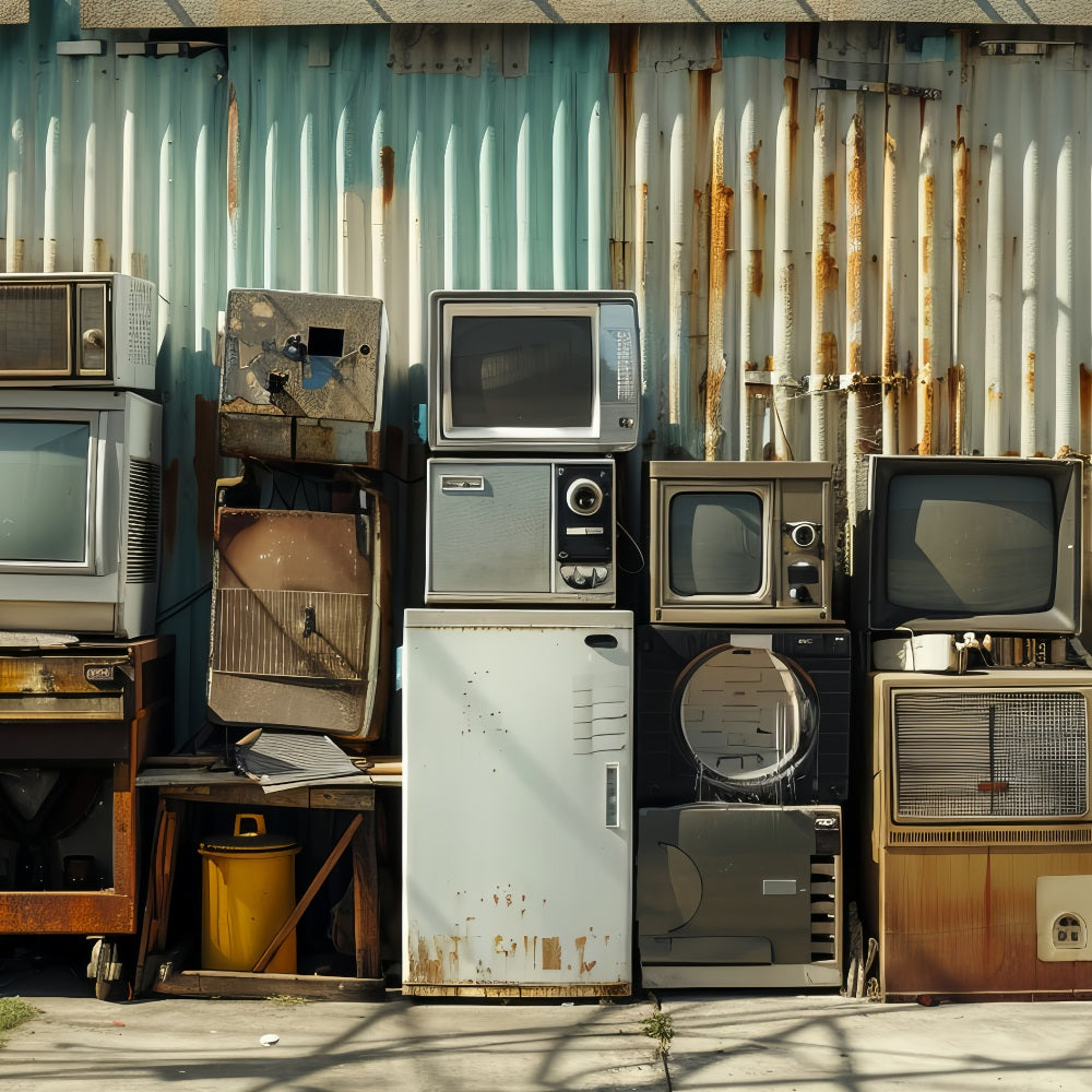 Vatertag Backdrop Ideen Elektronik verrostete Wand Backdrop GQ2-223