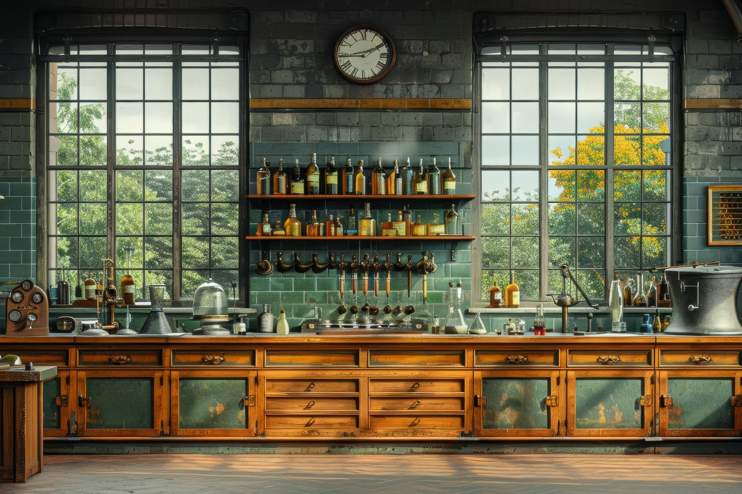 Vatertag Backdrop Design Industrielle Wissenschaftliche Labor Hintergrund GQ2-225