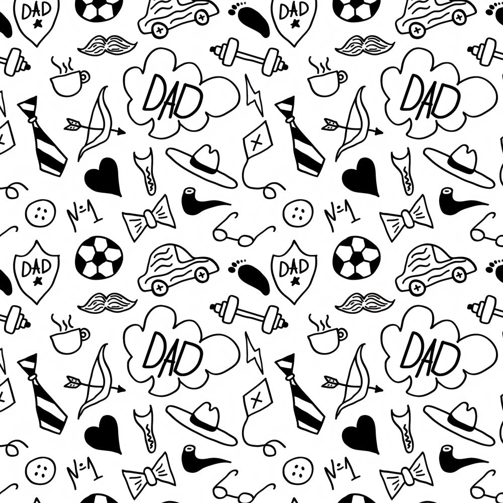 Vatertag Fotohintergrund Spaß Cartoon Skizze Backdrop GQ2-236