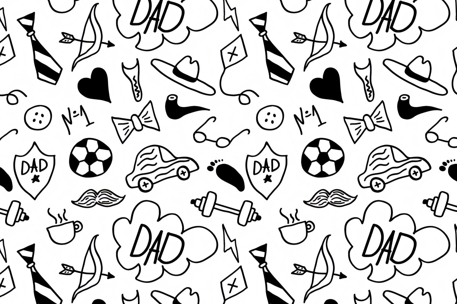 Vatertag Fotohintergrund Spaß Cartoon Skizze Backdrop GQ2-236