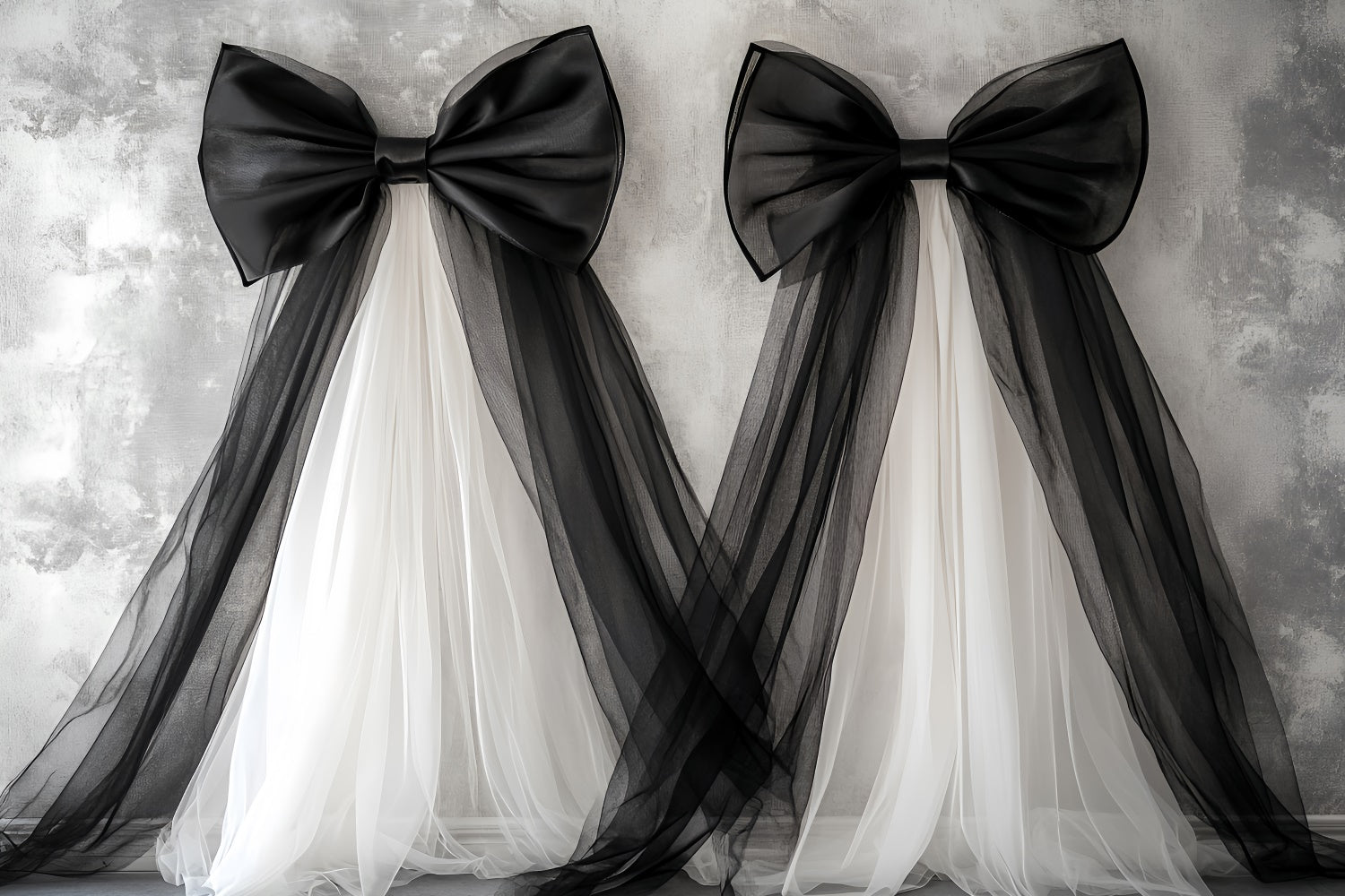 Happy Mother's Day Backdrop Elegant Schwarz Weiß Bow Backdrop GQ2-87