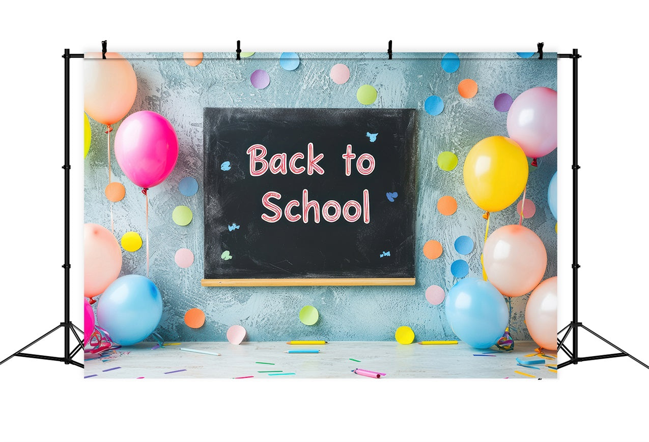 Zurück zu Schule Ballon Hintergrund Klassenzimmer Dekor Hintergrund GQ3-112