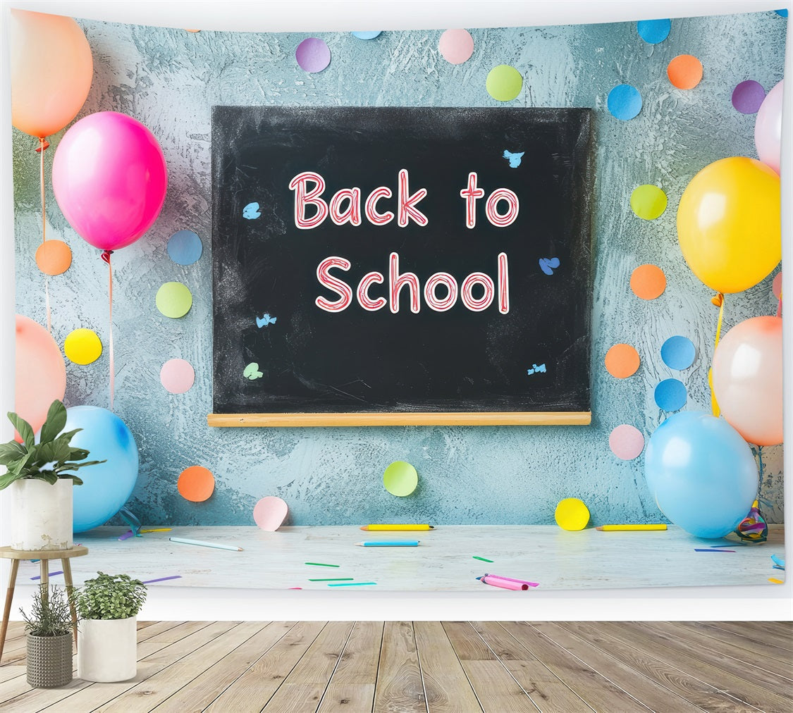 Zurück zu Schule Ballon Hintergrund Klassenzimmer Dekor Hintergrund GQ3-112