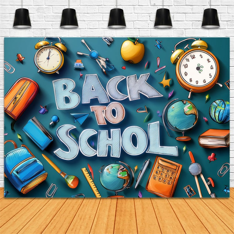 Back To School Fotokulisse Ideen Schulbedarf Kulisse GQ3-127