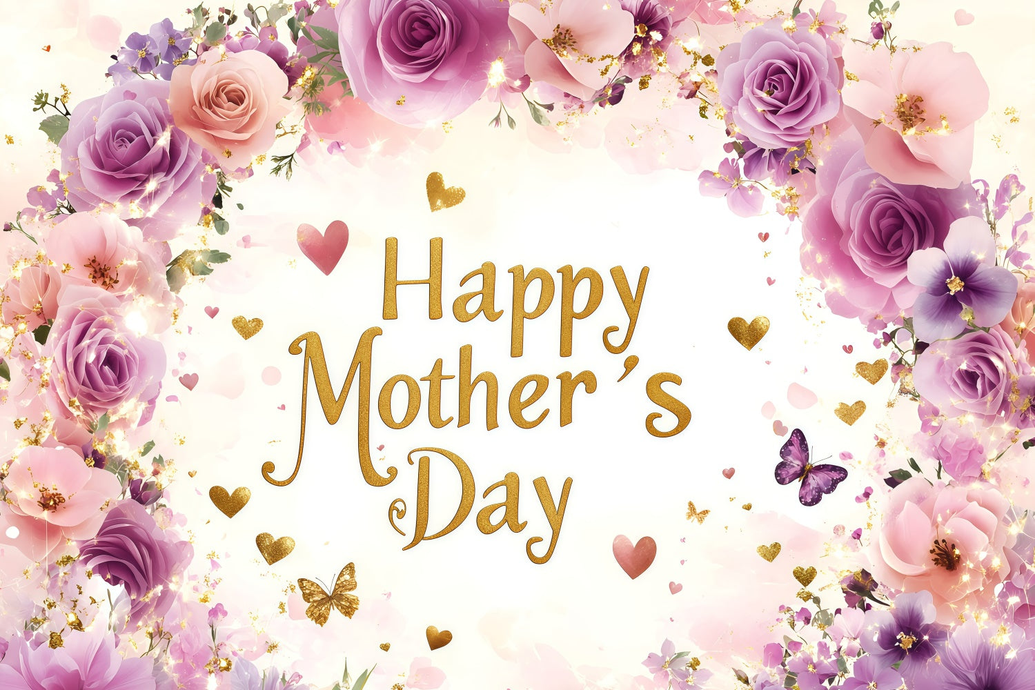 Muttertagskulisse Verträumte Pastellblüte Personalisierte Kulisse GQ3-150