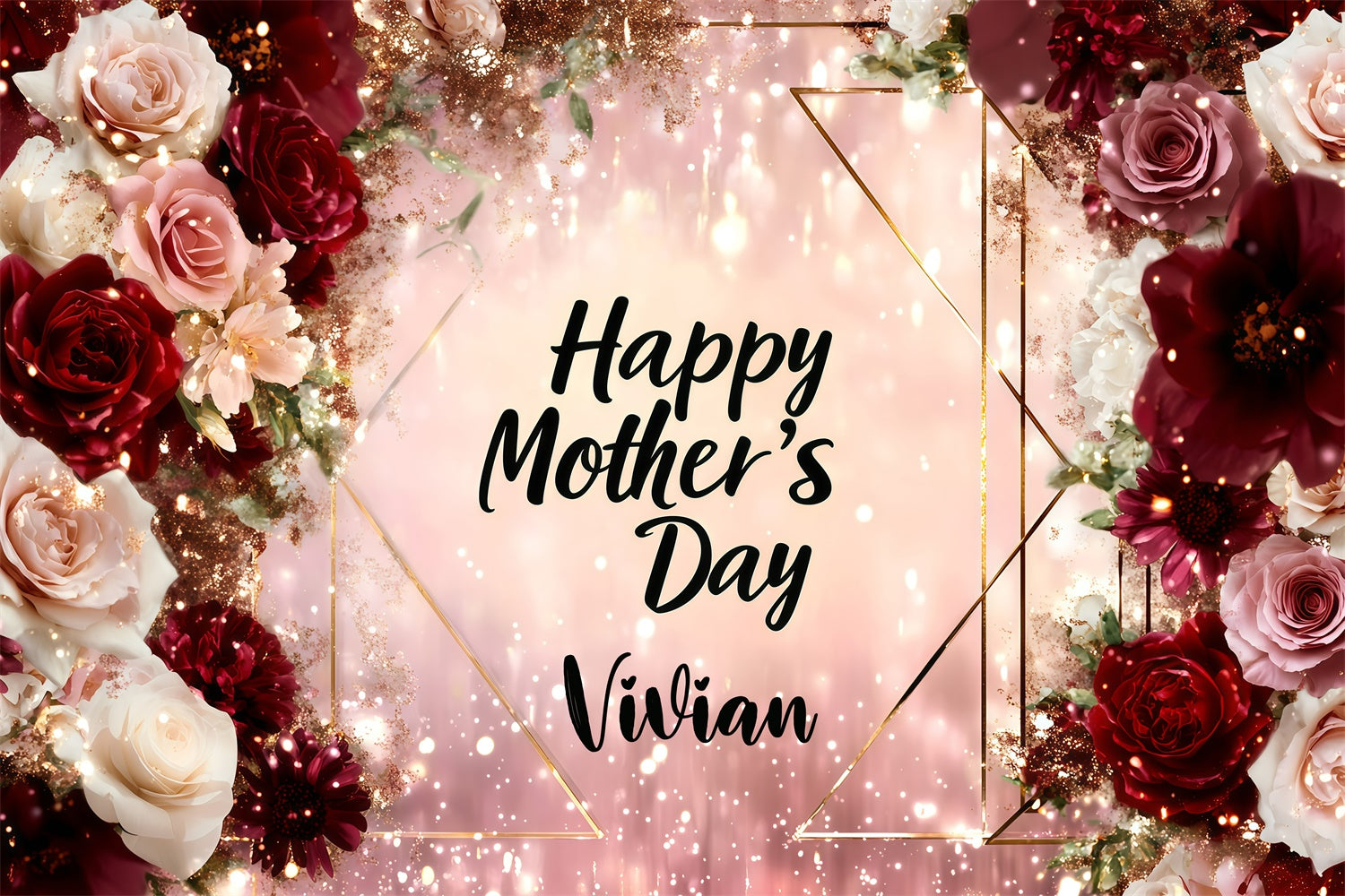 Muttertags-Hintergrundbilder Skurrile Rose Funkelnd Individuelles Hintergrundbild GQ3-153