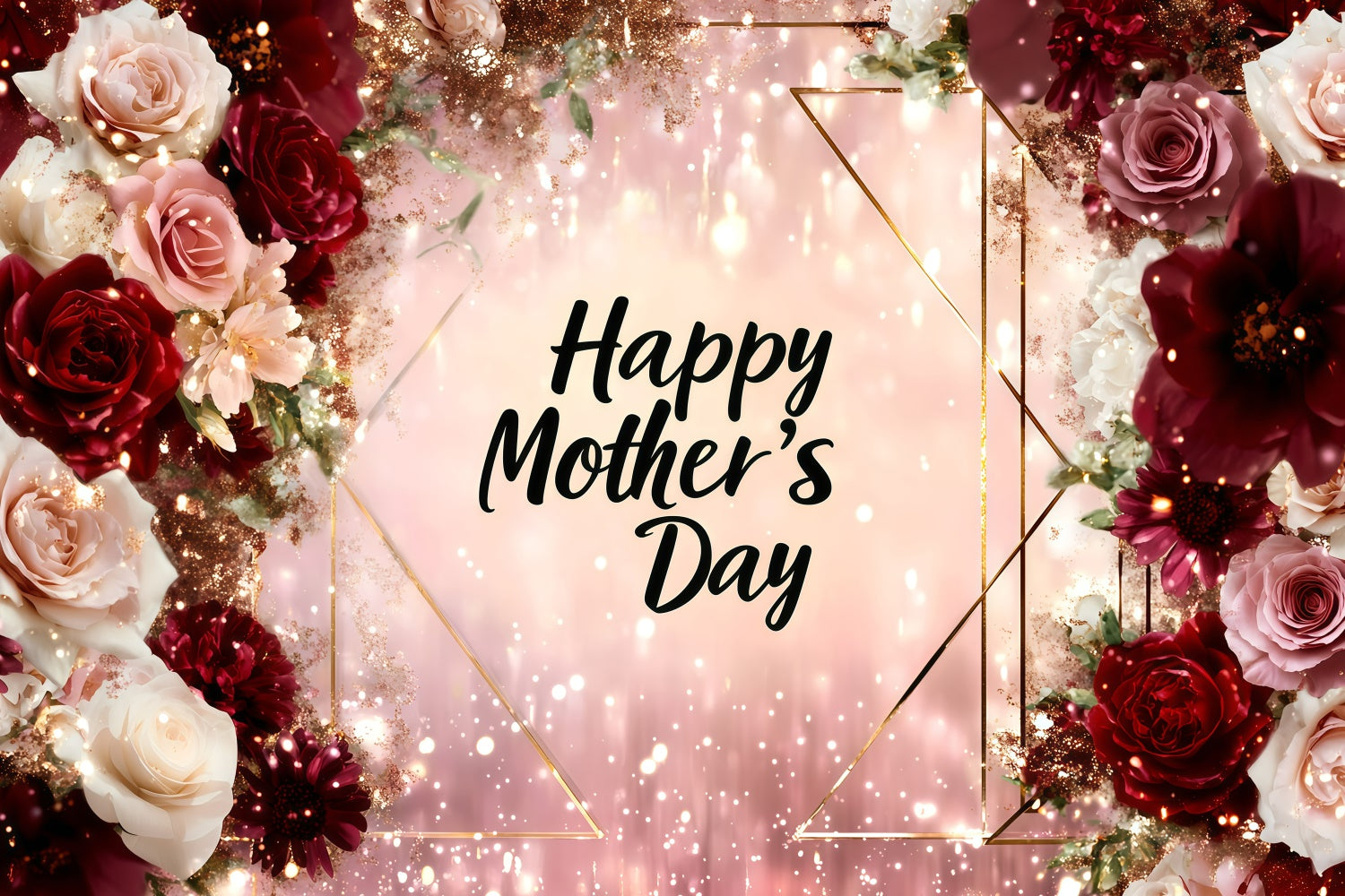 Muttertags-Hintergrundbilder Skurrile Rose Funkelnd Individuelles Hintergrundbild GQ3-153