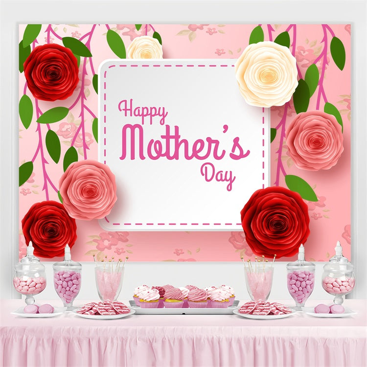 Fotohintergrund zum Muttertag Zarte Rosenranken Individuell gestalteter Hintergrund GQ3-168