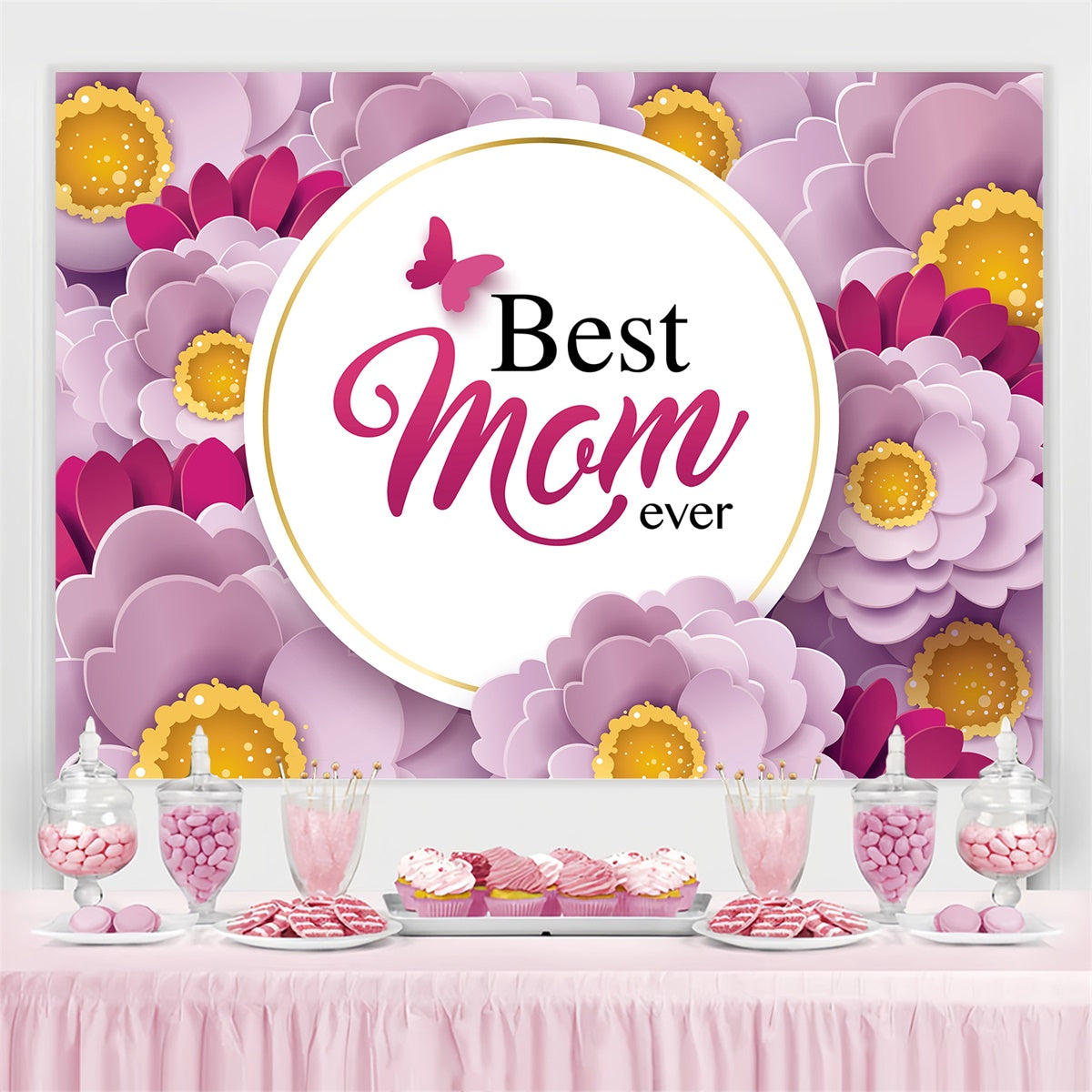 Muttertag Fotokulissen Elegante lila Blüte Individueller Hintergrund GQ3-169