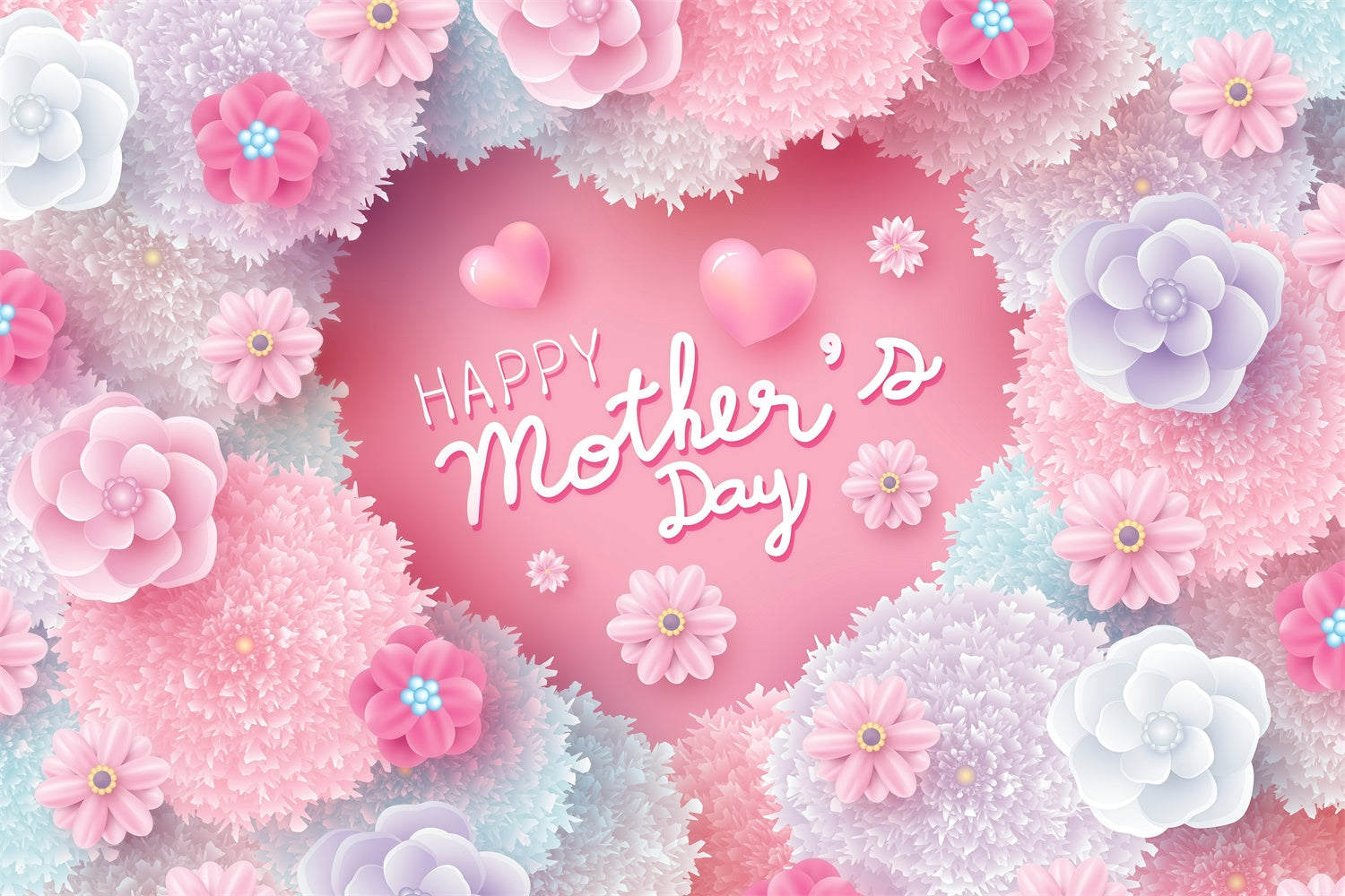 Ideen für Muttertagskulissen Verzauberte Pastellblumen Individueller Hintergrund GQ3-170