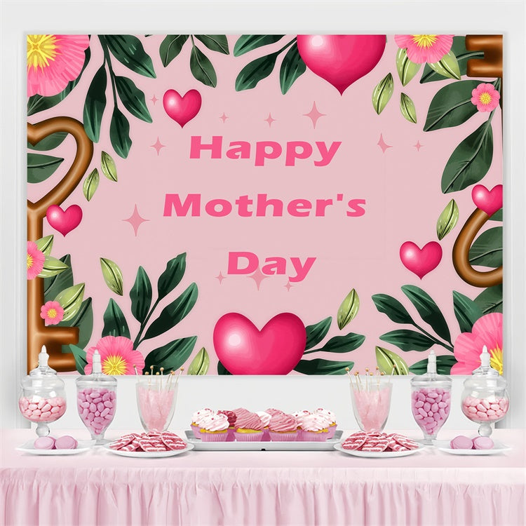 Hintergrundbilder für Muttertag Zarte grüne Herzen Individuelles Hintergrundbild GQ3-173