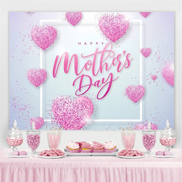 Fotohintergrund für den Muttertag Funkelndes rosa Herz Individueller Hintergrund GQ3-177