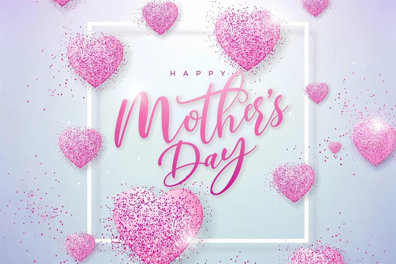 Fotohintergrund für den Muttertag Funkelndes rosa Herz Individueller Hintergrund GQ3-177