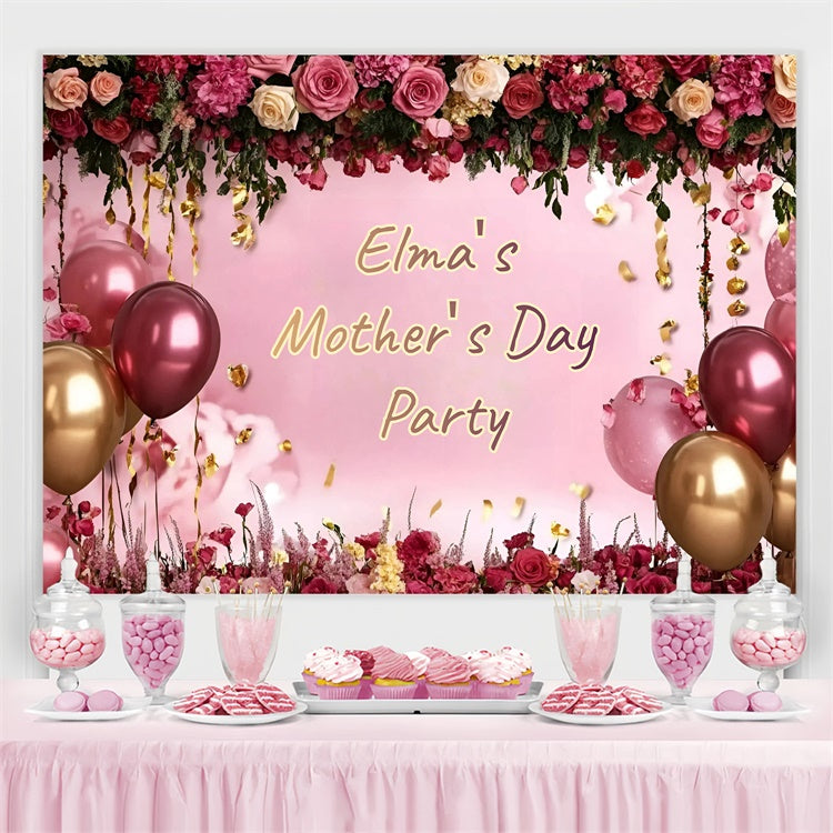Hintergrundbilder für den Muttertag Luxuriöser Blumenballon Personalisierte Hintergrundbilder GQ3-185