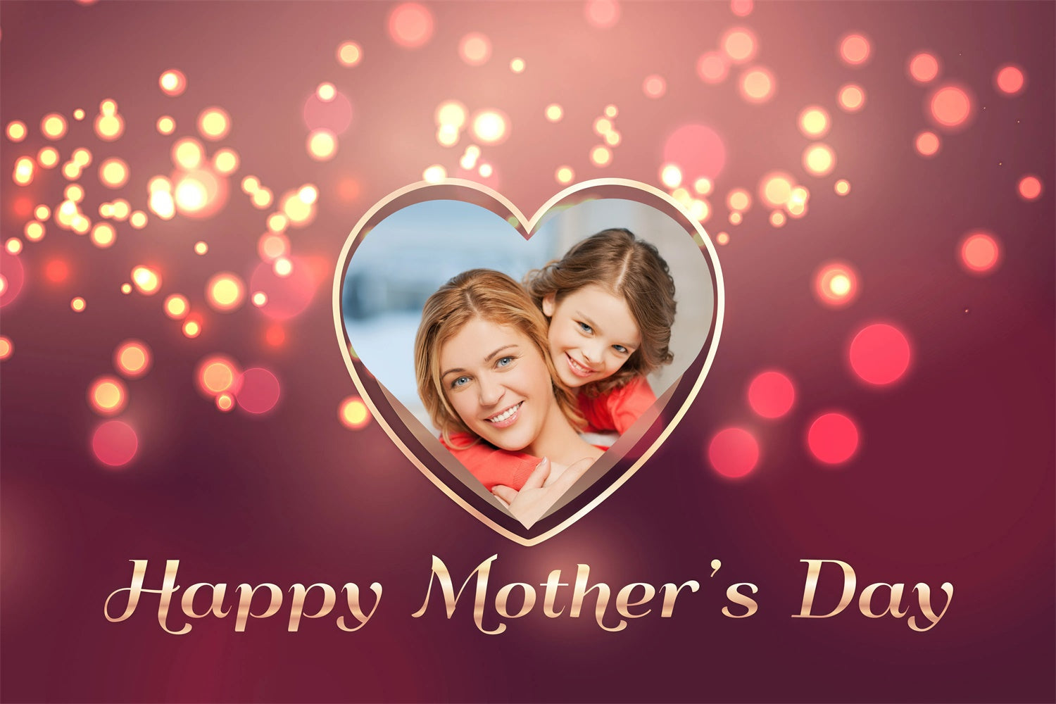 Ideen für Muttertagskulissen Elegantes Gold Bokeh Personalisierte Kulisse GQ3-192